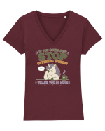 Socially Drained People Unicorn Tricou mânecă scurtă guler V Damă Evoker