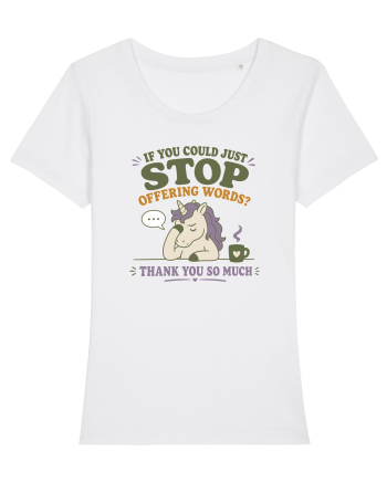 Socially Drained People Unicorn White