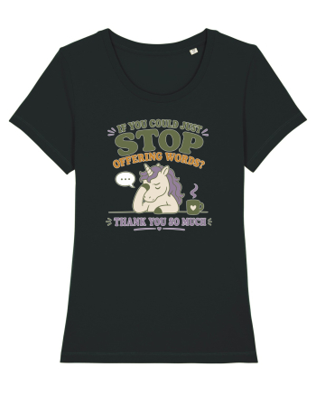 Socially Drained People Unicorn Black