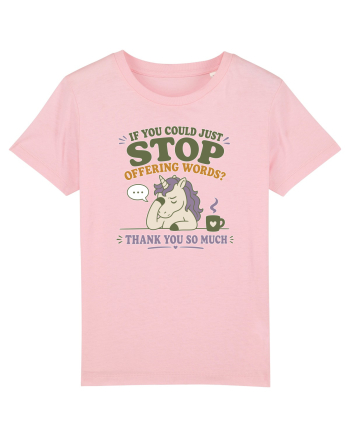 Socially Drained People Unicorn Cotton Pink