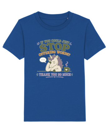 Socially Drained People Unicorn Majorelle Blue