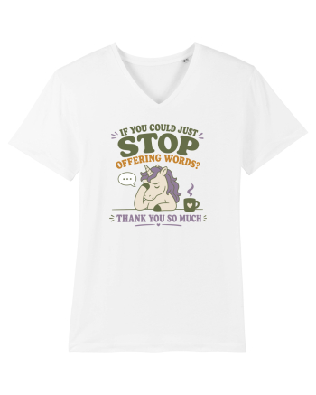 Socially Drained People Unicorn White
