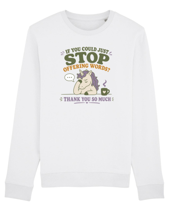 Socially Drained People Unicorn White