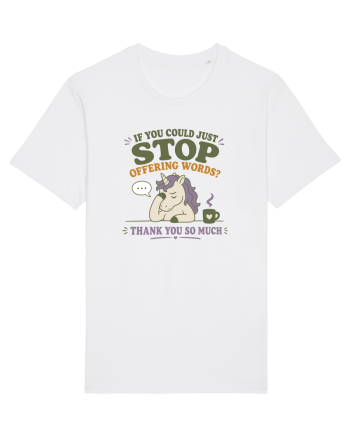 Socially Drained People Unicorn White