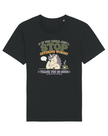 Socially Drained People Unicorn Black