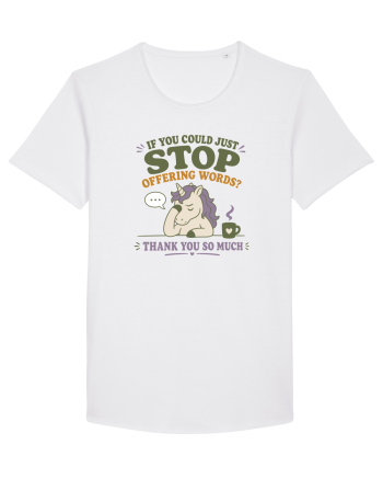 Socially Drained People Unicorn White
