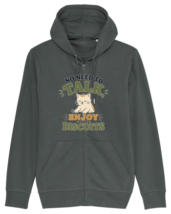 Pisica si biscuitii Funny Cat Humor Design for Introverts and Cat Lovers Anthracite