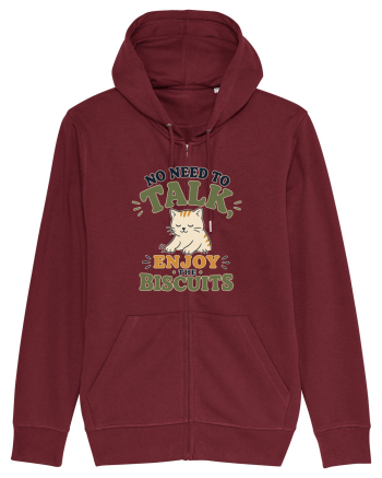 Pisica si biscuitii Funny Cat Humor Design for Introverts and Cat Lovers Burgundy