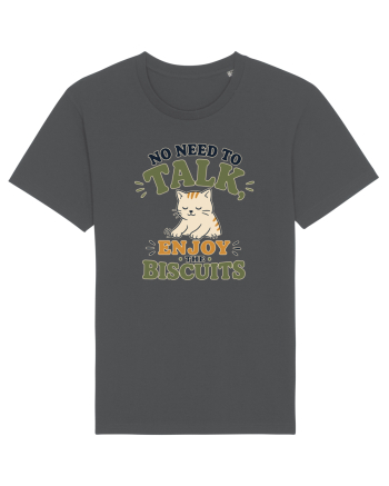 Pisica si biscuitii Funny Cat Humor Design for Introverts and Cat Lovers Anthracite