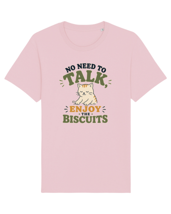 Pisica si biscuitii Funny Cat Humor Design for Introverts and Cat Lovers Cotton Pink