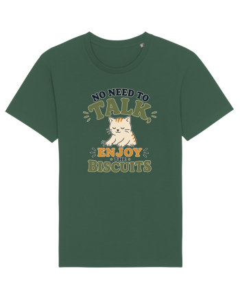 Pisica si biscuitii Funny Cat Humor Design for Introverts and Cat Lovers Bottle Green