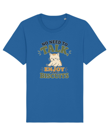 Pisica si biscuitii Funny Cat Humor Design for Introverts and Cat Lovers Royal Blue