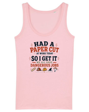 Sarcasm la birou Paper Cut Dangerous Job Cotton Pink