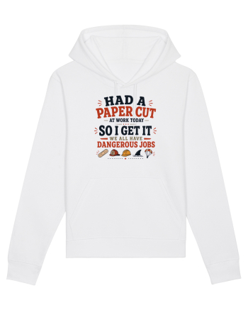 Sarcasm la birou Paper Cut Dangerous Job White