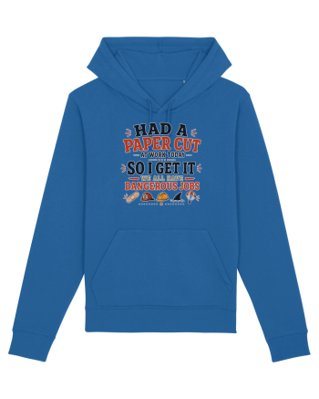 Sarcasm la birou Paper Cut Dangerous Job Royal Blue