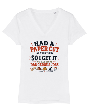 Sarcasm la birou Paper Cut Dangerous Job White