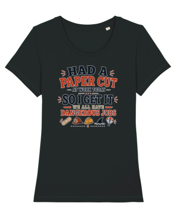Sarcasm la birou Paper Cut Dangerous Job Black