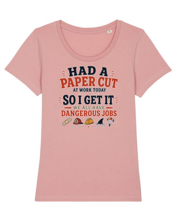 Sarcasm la birou Paper Cut Dangerous Job Canyon Pink