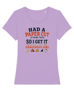 Sarcasm la birou Paper Cut Dangerous Job Tricou mânecă scurtă guler larg fitted Damă Expresser