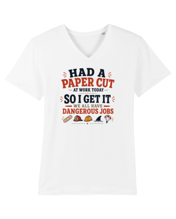 Sarcasm la birou Paper Cut Dangerous Job White