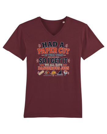 Sarcasm la birou Paper Cut Dangerous Job Burgundy