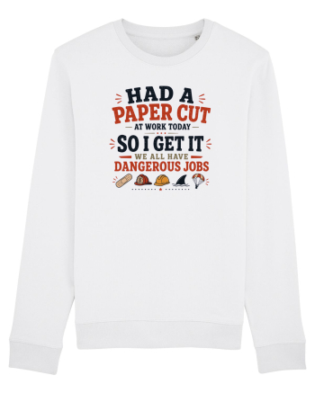 Sarcasm la birou Paper Cut Dangerous Job White
