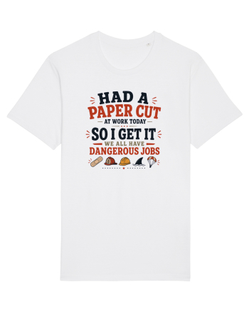Sarcasm la birou Paper Cut Dangerous Job White