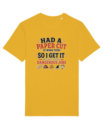 Sarcasm la birou Paper Cut Dangerous Job Spectra Yellow