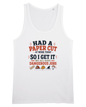 Sarcasm la birou Paper Cut Dangerous Job White