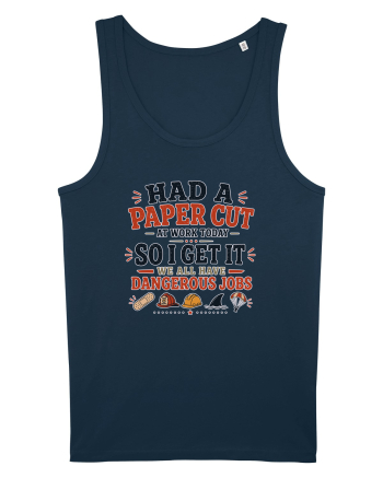 Sarcasm la birou Paper Cut Dangerous Job Navy