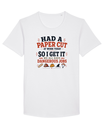 Sarcasm la birou Paper Cut Dangerous Job White