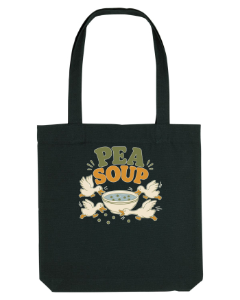 Ratele si mazarea. Funny Duck Pun Humor Design Featuring Pea Soup Black
