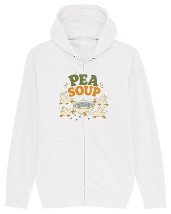 Ratele si mazarea. Funny Duck Pun Humor Design Featuring Pea Soup White