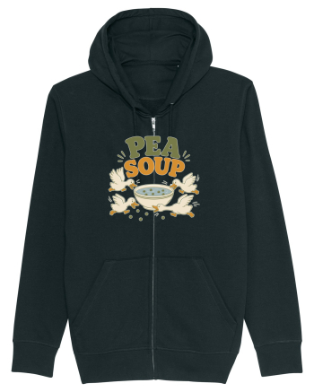 Ratele si mazarea. Funny Duck Pun Humor Design Featuring Pea Soup Black