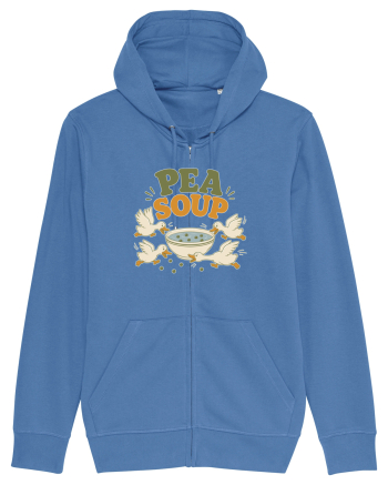 Ratele si mazarea. Funny Duck Pun Humor Design Featuring Pea Soup Bright Blue