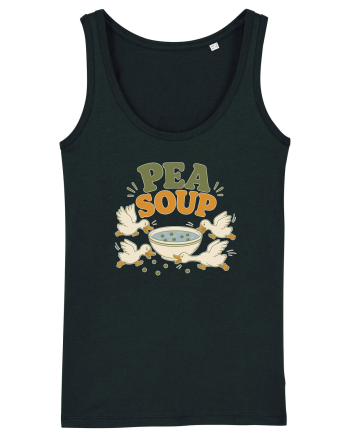 Ratele si mazarea. Funny Duck Pun Humor Design Featuring Pea Soup Black