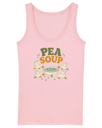 Ratele si mazarea. Funny Duck Pun Humor Design Featuring Pea Soup Cotton Pink