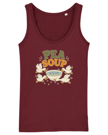 Ratele si mazarea. Funny Duck Pun Humor Design Featuring Pea Soup Burgundy