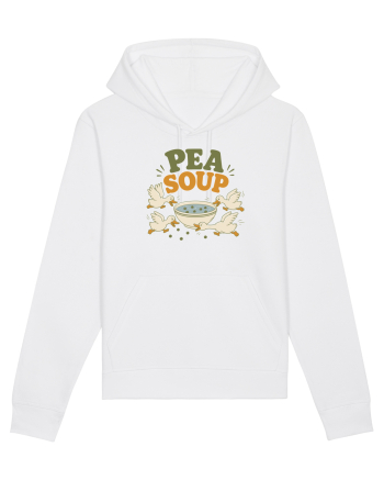 Ratele si mazarea. Funny Duck Pun Humor Design Featuring Pea Soup White