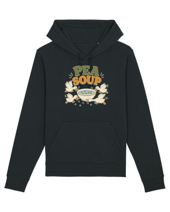 Ratele si mazarea. Funny Duck Pun Humor Design Featuring Pea Soup Black