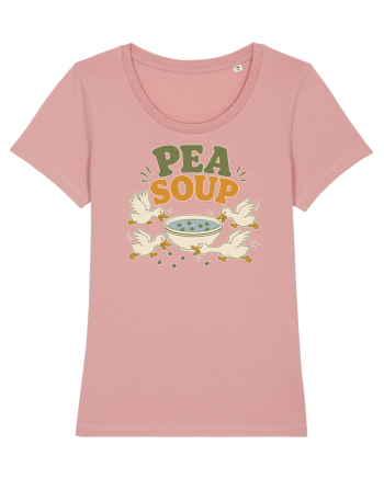 Ratele si mazarea. Funny Duck Pun Humor Design Featuring Pea Soup Canyon Pink