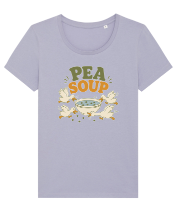 Ratele si mazarea. Funny Duck Pun Humor Design Featuring Pea Soup Lavender