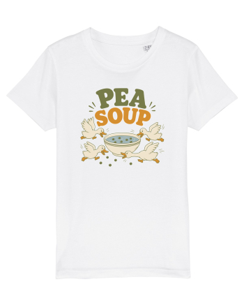 Ratele si mazarea. Funny Duck Pun Humor Design Featuring Pea Soup White