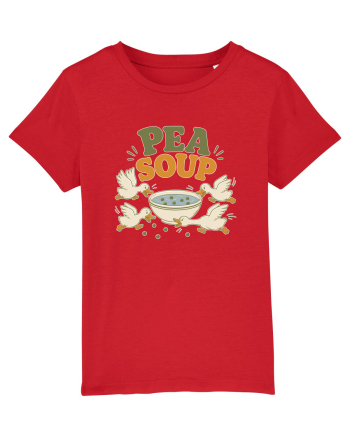 Ratele si mazarea. Funny Duck Pun Humor Design Featuring Pea Soup Red