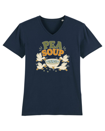 Ratele si mazarea. Funny Duck Pun Humor Design Featuring Pea Soup French Navy