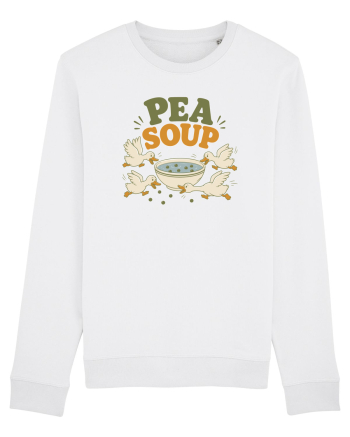 Ratele si mazarea. Funny Duck Pun Humor Design Featuring Pea Soup White