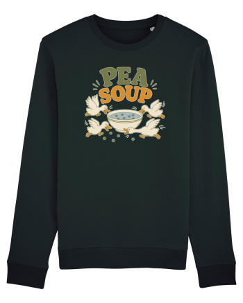 Ratele si mazarea. Funny Duck Pun Humor Design Featuring Pea Soup Black