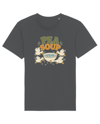 Ratele si mazarea. Funny Duck Pun Humor Design Featuring Pea Soup Anthracite