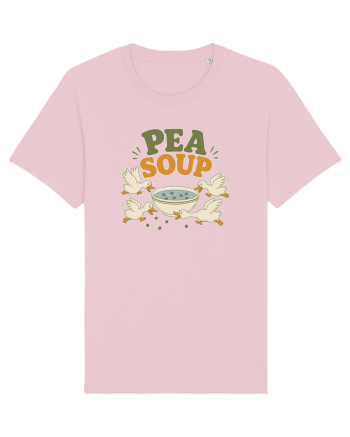 Ratele si mazarea. Funny Duck Pun Humor Design Featuring Pea Soup Cotton Pink