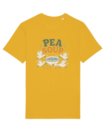 Ratele si mazarea. Funny Duck Pun Humor Design Featuring Pea Soup Spectra Yellow